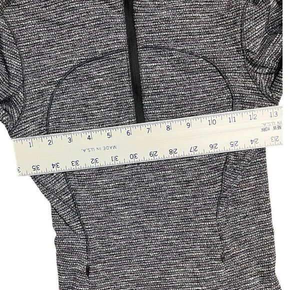 Lululemon WMNS 2 Run Briskly 1/2 Zip Coco Pique Black Rulu Sweat-Wicking W3BXSS - Picture 4 of 10